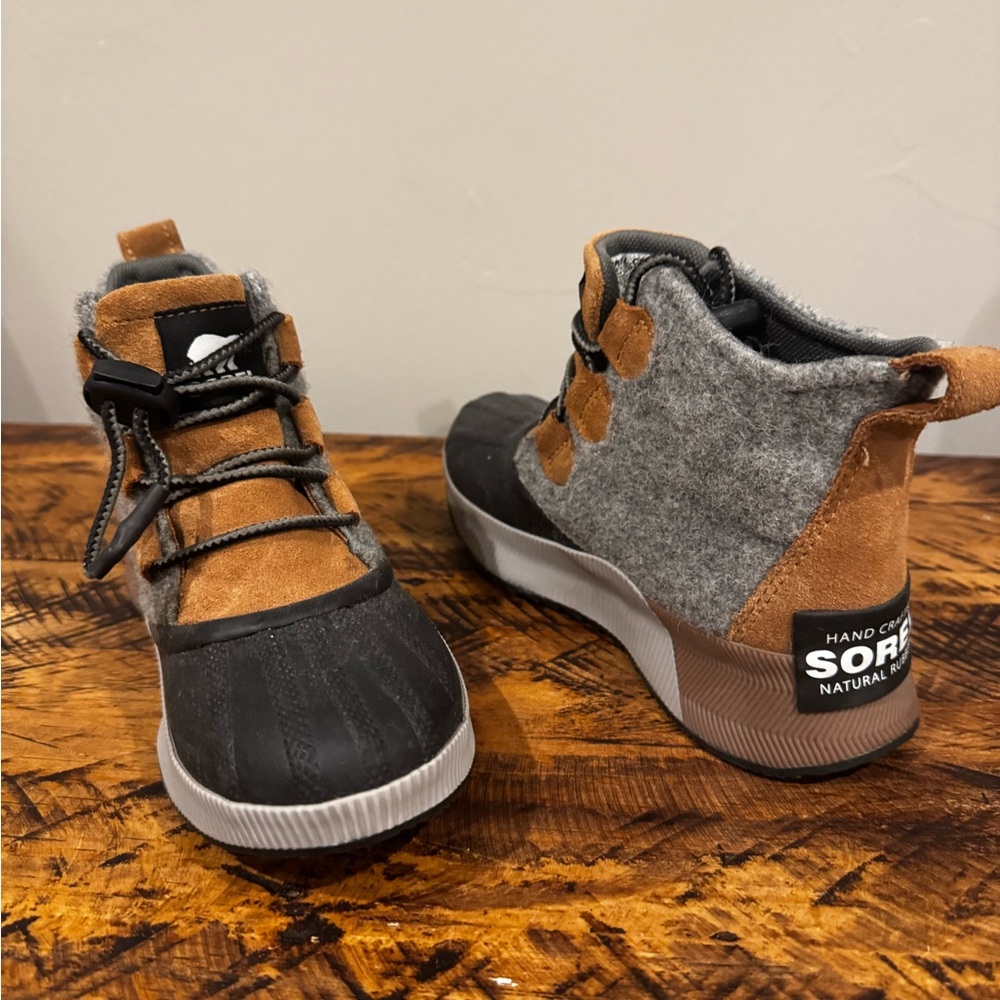 Sorel Kids Boots - Black, Gray, and Brown